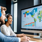 수렴적 사고와 고객 중심 접근법 - **Prompt:** A diverse team of 4-5 business professionals (mix of genders, ages, and ethnicities, all...