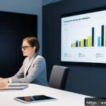 Home 18 수렴적 사고를 통한 의사결정 과정 개선 - A modern office meeting scene showing a diverse group of professionals gathered around a sleek confe...
